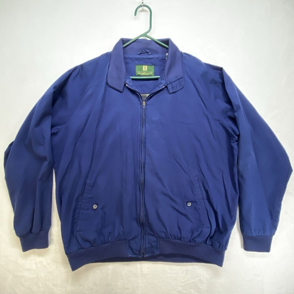 NORDSTROM Vtg Blue Herrington Jacket Mens L Tall Classic Blue Grandpa Bomber